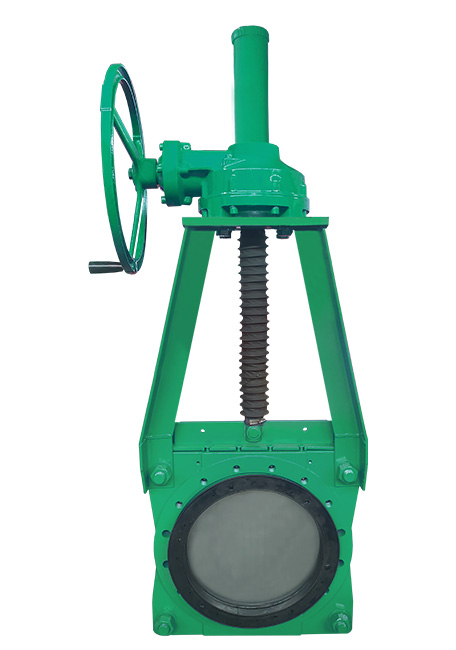 傘齒輪對(duì)夾式礦漿刀閘閥